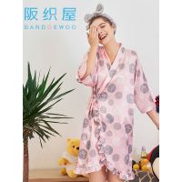 阪织屋睡衣女春夏迪士尼和服秋季卡通印花睡裙家居服家居裙