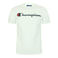 Champion 冠军草写经典logo男女款T恤夏季短袖上衣 白色 GT23H