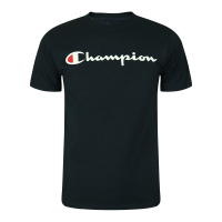 Champion 冠军草写经典logo男女款T恤夏季短袖上衣 深蓝 GT23H