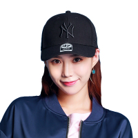 MLB NY道奇队男女通用款纯黑棒球帽 MVP系列魔术贴夏季鸭舌帽子 7310690506-2