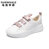马克华菲小白鞋女2020新款平底百搭基础魔术贴休闲运动鞋女鞋