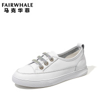 马克华菲女款板鞋2019秋款休闲鞋平底女鞋一脚蹬女鞋