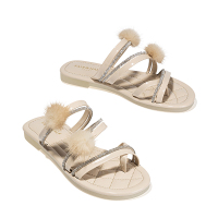 马克华菲2020夏季新款休闲外穿拖鞋度假沙滩平底凉鞋女百搭仙女风