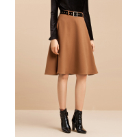 Moonbasa/梦芭莎 时尚百搭优雅装饰腰带伞摆半裙（配送腰带）