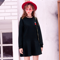 日韩时尚特色后背撞色绑带连衣裙