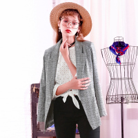 日韩时尚高街复古西装贴袋一粒扣翻领西装