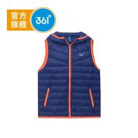 361度童装男童羽绒马夹上衣冬装儿童连帽外套轻薄羽绒服