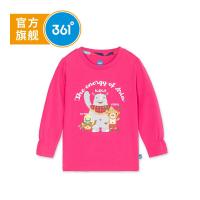 361度童装女童长袖T恤秋季小儿童卡通打底衫