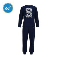 361度童装男童运动套装运动长裤长袖T恤针织外套2件装套装