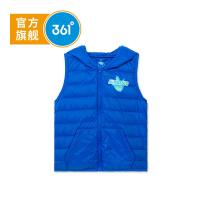 361度童装男童轻薄羽绒马夹小童儿童连帽外套