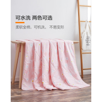 梦洁家纺 MEE/觅出品 纯棉清爽被花儿朵朵蓝色粉色夏凉被空调被芯