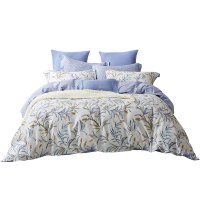 梦洁出品梦洁美颂纯棉斜纹印花三/四件套清风徐来 清晰花卉精密斜纹活性印花