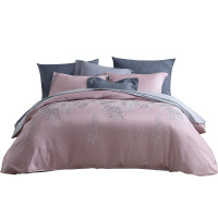 梦洁美颂 提花全棉四件套床上用品被套床单纯棉套件 德纳芙