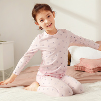 红豆居家(Hodohome)新款女童B类棉氨中大童内衣系列女孩秋衣秋裤套装宝宝薄款保暖内衣套装