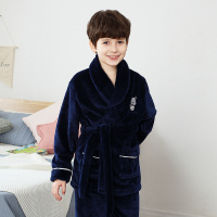 红豆居家(Hodohome)中大童家居服套装秋季男童女童B类法兰绒睡衣加厚保暖家居服套装