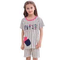 红豆居家(Hodohome)春夏儿童家居服套装女童全棉休闲公主风短袖套装