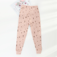 红豆居家新款秋冬季纯棉女童印花单条裤全棉中大童女孩学生棉毛裤春季单条秋裤