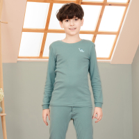 红豆居家新款秋冬季A类男童全棉内衣套装薄款打底纯棉宝宝中大童秋衣秋裤套装