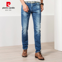 皮尔卡丹春夏男装百搭微弹休闲直筒中腰牛仔裤203704
