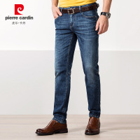 皮尔卡丹春夏男装百搭微弹休闲直筒中腰牛仔裤203716