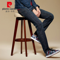 皮尔卡丹男士修身款直筒弹力青年牛仔裤男季新款小脚长裤子潮 203748