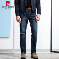 皮尔卡丹2018新款弹力牛仔裤男直筒水洗修身薄款青年裤 203684