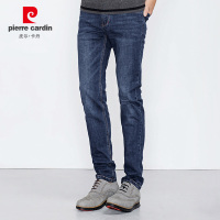 皮尔卡丹牛仔裤男 2018秋冬新款男装中青年男士修身中腰直筒长裤子休闲裤 203582-3