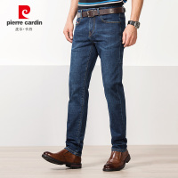 皮尔卡丹秋季厚款牛仔裤男中腰直筒微弹时尚休闲百搭牛仔长裤 203682-3