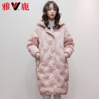 yaloo/雅鹿羽绒服女中长款 韩国冬季正品新款可爱宽松加厚外套女