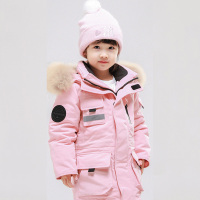 yaloo/雅鹿羽绒服中长款2018冬季新款男女儿童冬装中大童连帽外套