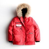 yaloo/雅鹿羽绒服中长款2018冬季新款男女儿童冬装中大童连帽外套