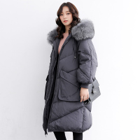 yaloo/雅鹿羽绒服女中长款 新款冬季韩版过膝连帽加厚潮