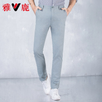 yaloo/雅鹿裤子男士潮流直筒裤春秋男士长裤修身商务休闲裤