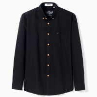 yaloo/雅鹿纯棉衬衫男长袖休闲2019新春季潮流修身中青年男士衬衣