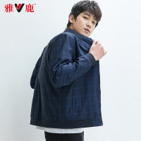 yaloo/雅鹿外套男2019新款春秋潮流帅气双面穿棒球服夹克男装上衣