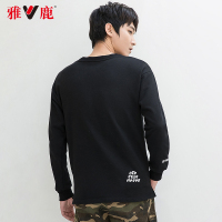 yaloo/雅鹿2019套头卫衣男潮流字母上衣秋冬装男士新款卫衣