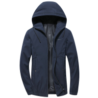 yaloo/雅鹿夹克男春季新款男装潮流休闲风衣连帽中长款男士外套