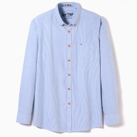 yaloo/雅鹿条纹衬衫男2019新春商务休闲纯棉长袖中青年男士衬衣