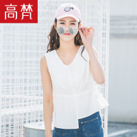 高梵(GOLDFARM)夏装女装百搭修身v领性感无袖打底衫吊带小背心女