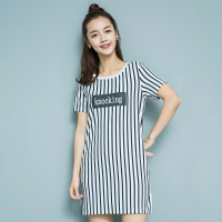 高梵(GOLDFARM)韩版时尚针织短袖连衣裙女