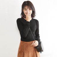 高梵(GOLDFARM)女士长袖圆领打底针织衫