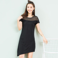 针织短袖连衣裙