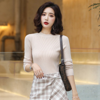 高梵(GOLDFARM)2019秋冬新款女式高领保暖经典修身毛衣百搭针织衫