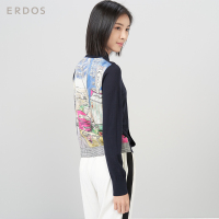 ERDOS 春夏VOYAGE旅行轻薄真丝手绘趣味印花女针织开衫 E276G1003