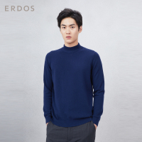 ERDOS 秋冬半高领纯色简约男羊绒衫毛衣针织衫E177A0008