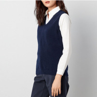 鄂尔多斯ERDOS 秋冬V领女套羊绒背心Q277W3005