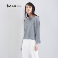 鄂尔多斯秋冬纯羊绒圆领宽松女士羊绒衫针织衫Q266A0057