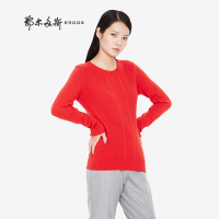 鄂尔多斯 秋冬女士圆领羊绒衫毛衣 Q266A0044