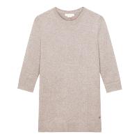 鄂尔多斯ERDOS 秋冬圆领中袖百搭休闲纯羊绒套衫女士针织衫毛衣