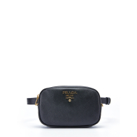 PRADA/普拉达 Saffiano牛皮革女士拉链腰包/单肩包两用包 软1BL007